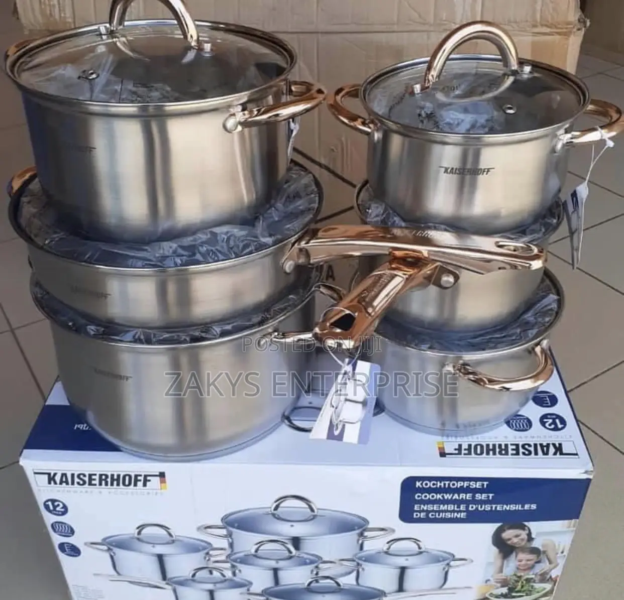 High Quality Stainless Steel 12pcs Cookware Set