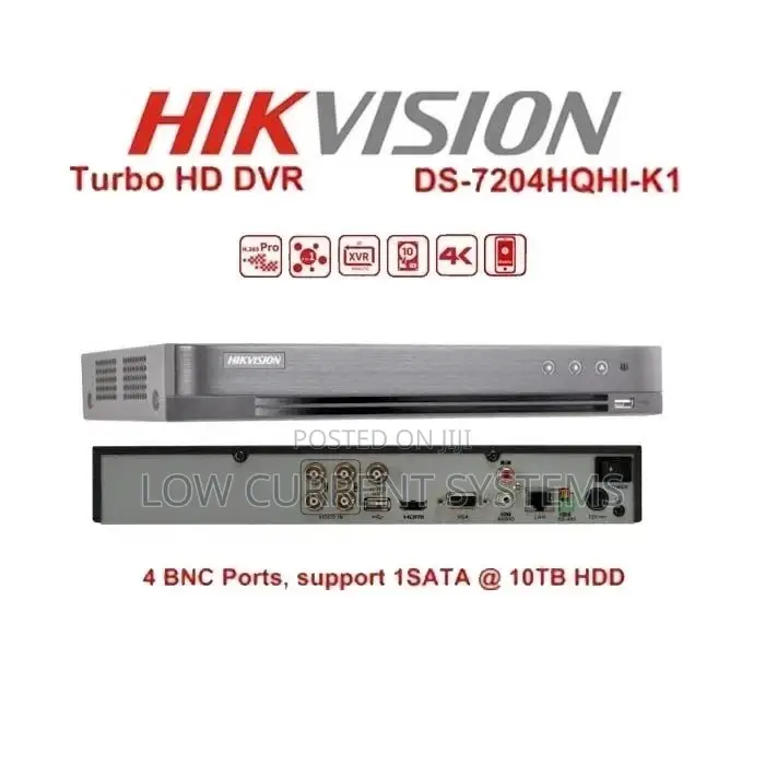 Hikvision DVR 4 Ch Recorder CCTV / 5mp Ids-7204hqhi-M1