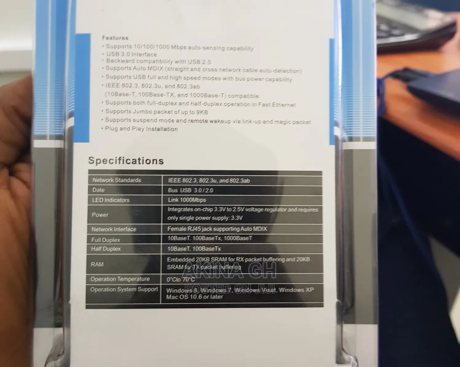 Usb 3.0ethernet Adaptor