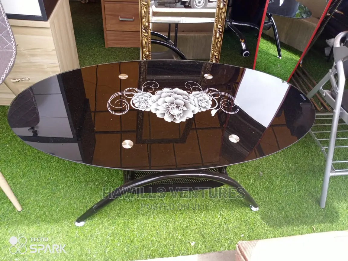 Black Glass Center Table