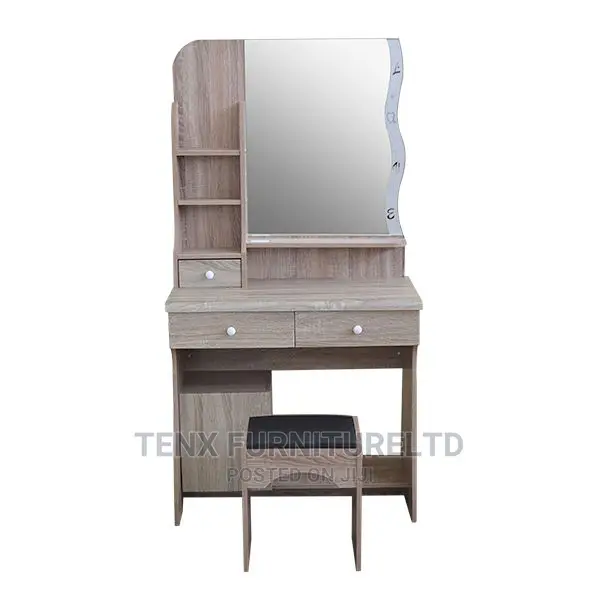 Dressing Table With Stool Cabinet (4 Compartments, 2 Draw)
