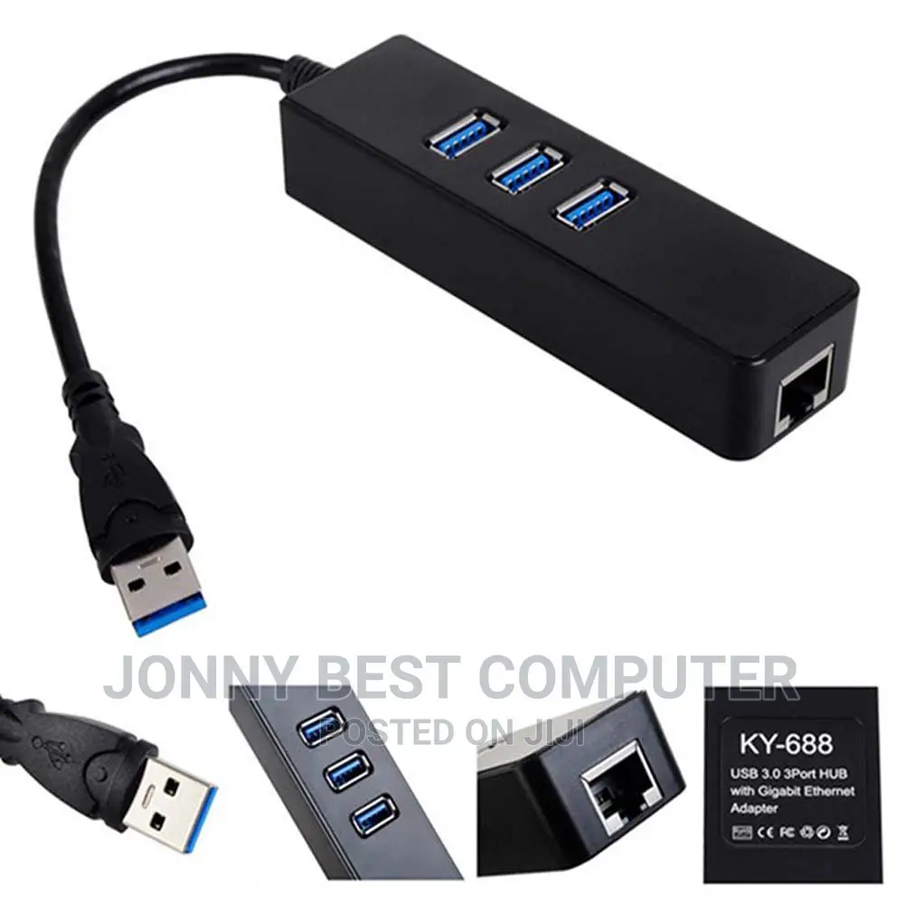 USB Hub With LAN Adapter