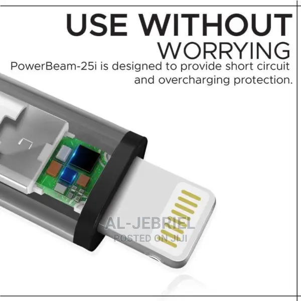 Powerbeam-25i ~ Anti-Tangle USB to Lightning Connector Cable