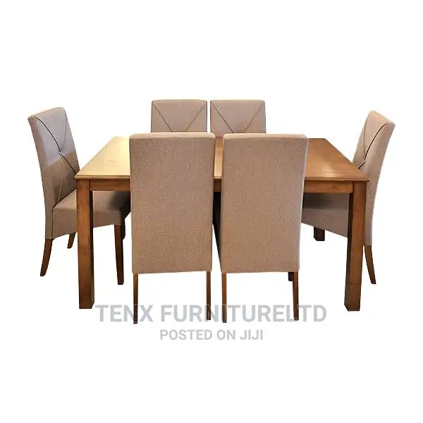 Dining Set 6-Seater (Upholstery Design Walnut)