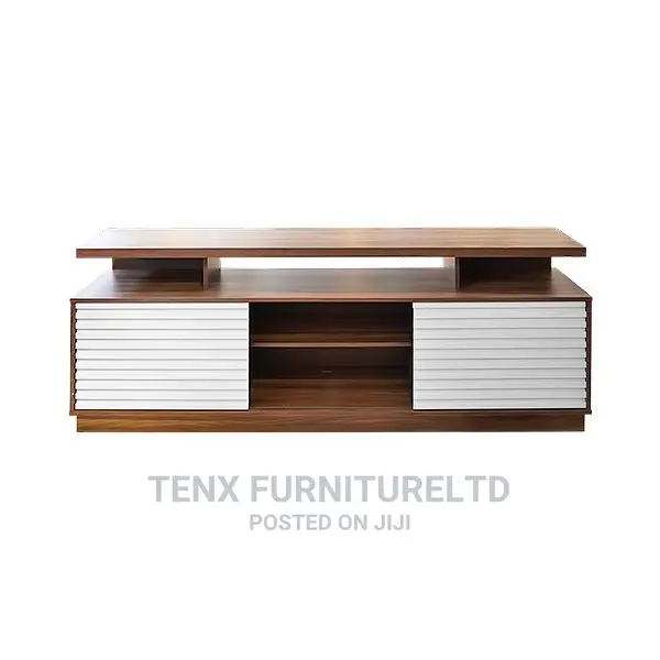 TV Rack (Walnut, Offwhite)
