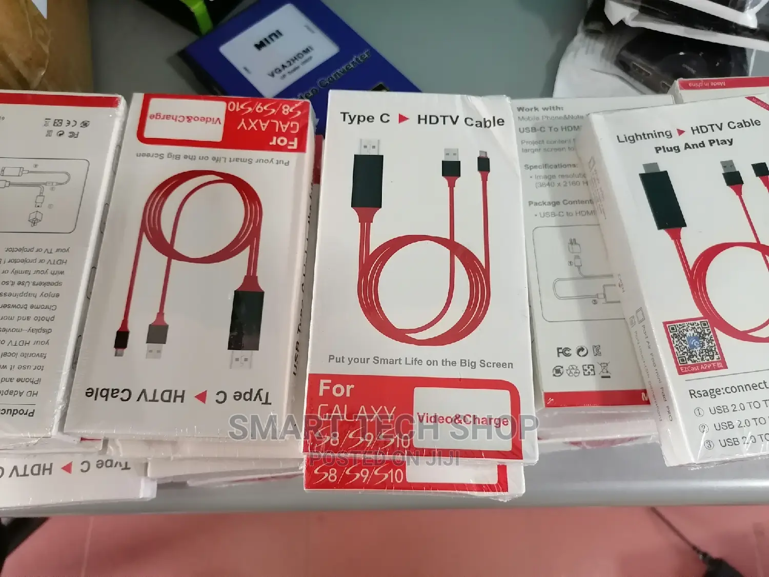 Type C and Lightening to HDMI Adapter for iPhone and Andro