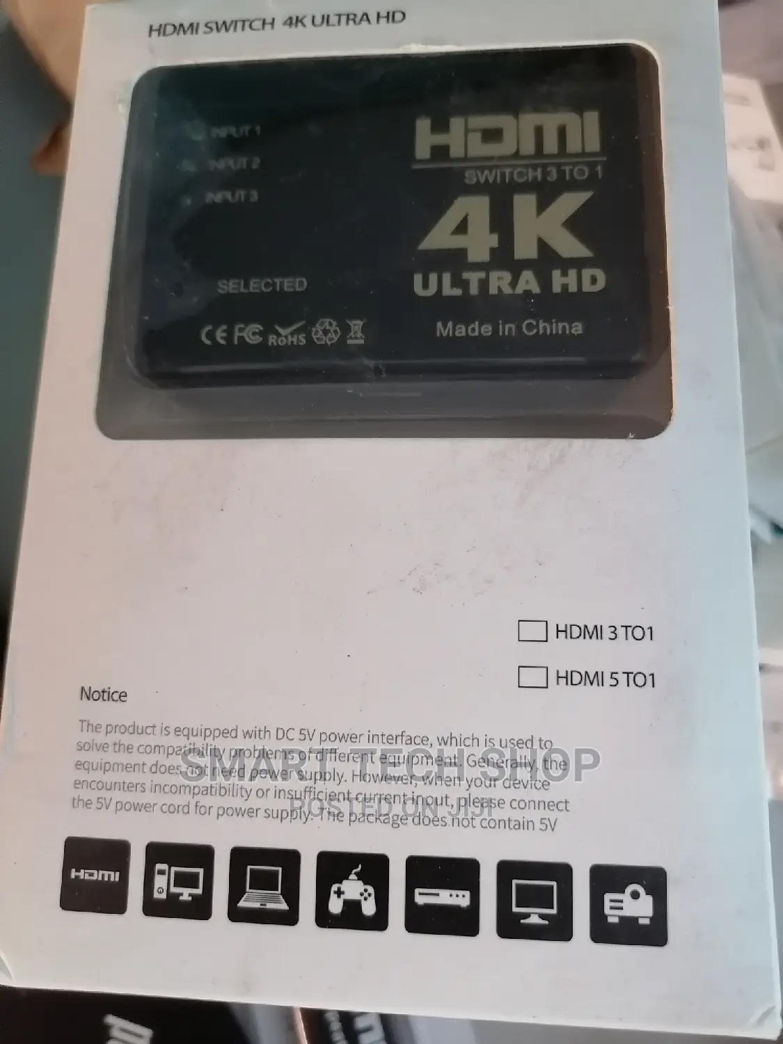 4K HDMI Switch 3 in One With Power and Remote Control