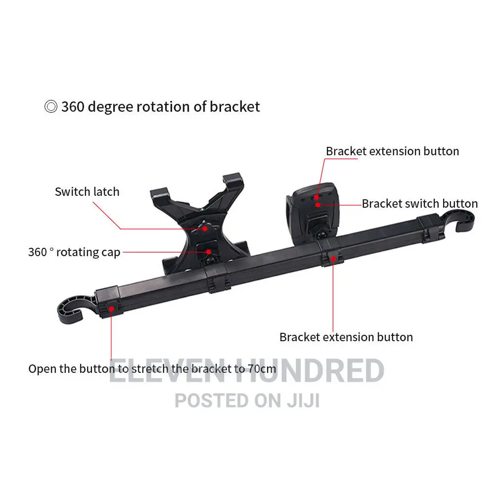 Dual Mount Car Back Seat Headrest