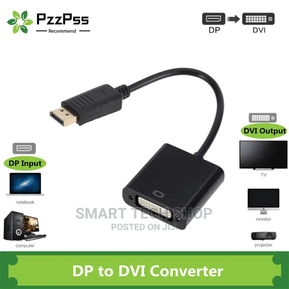 Display Port to to DVI Adapter for Gaming Pcs and Monitors