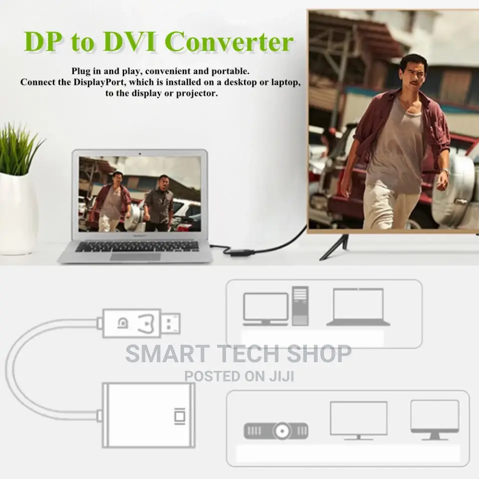 Display Port to to DVI Adapter for Gaming Pcs and Monitors