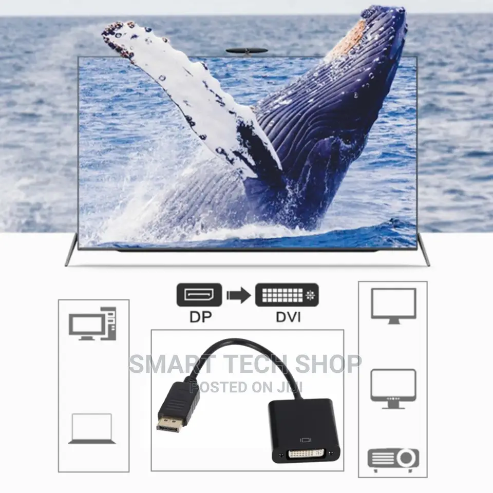 Display Port to to DVI Adapter for Gaming Pcs and Monitors