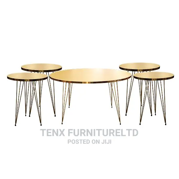 Center Table Gold 5pc Sets