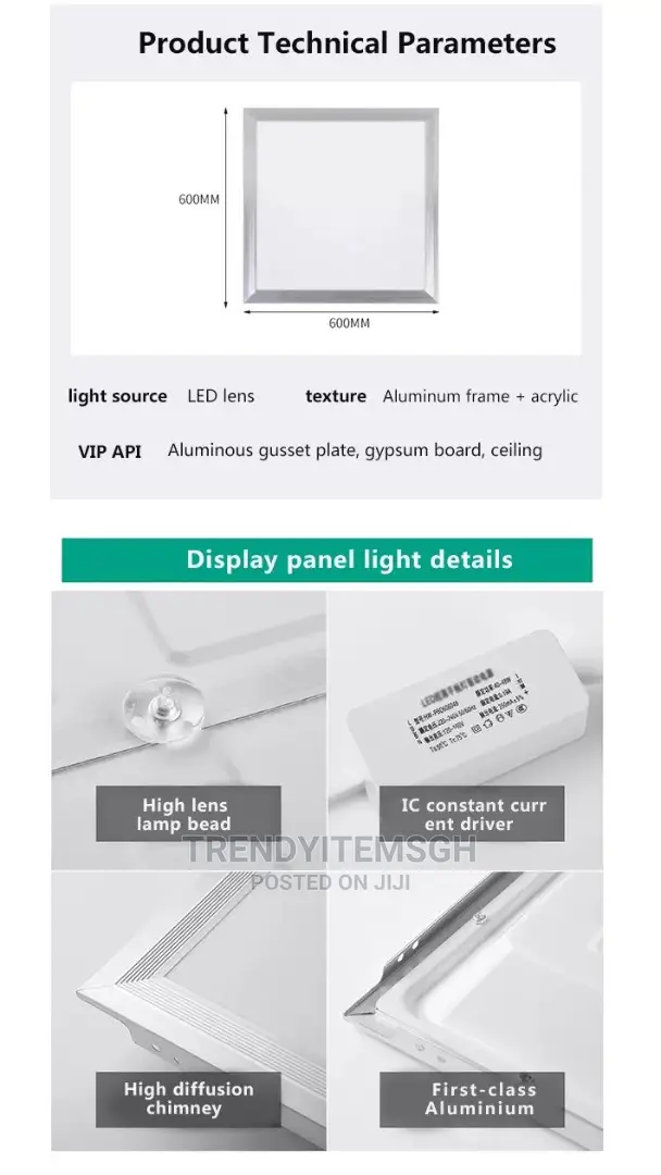 60 * 60cm Ceiling Led Flat Panel Light