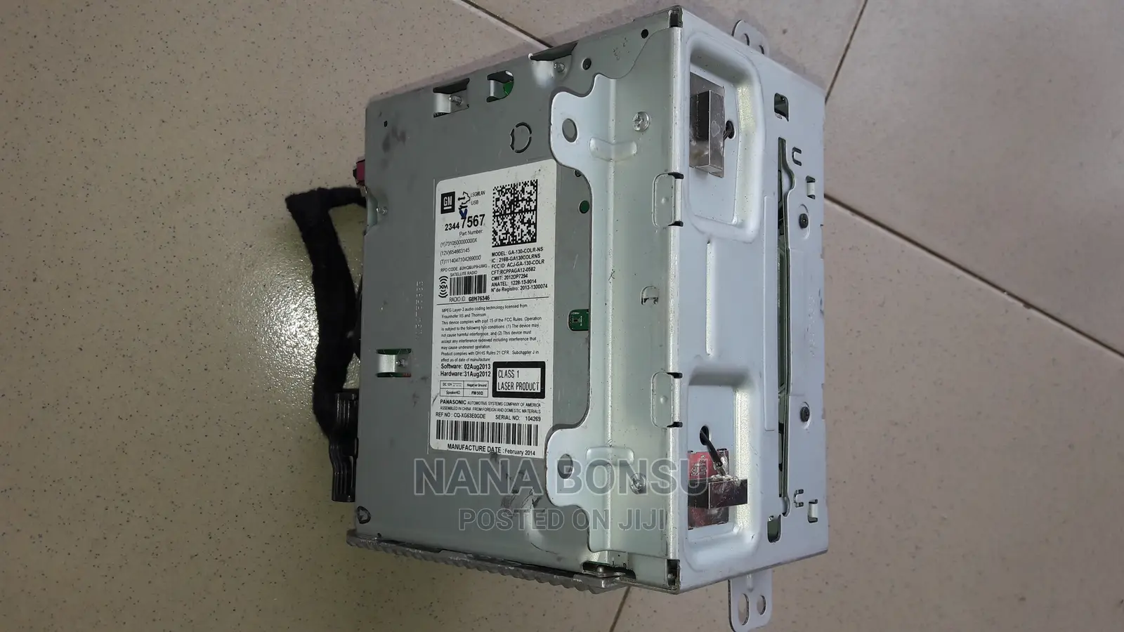 Chevrolet Cruze Tape/Audio SYSTEM