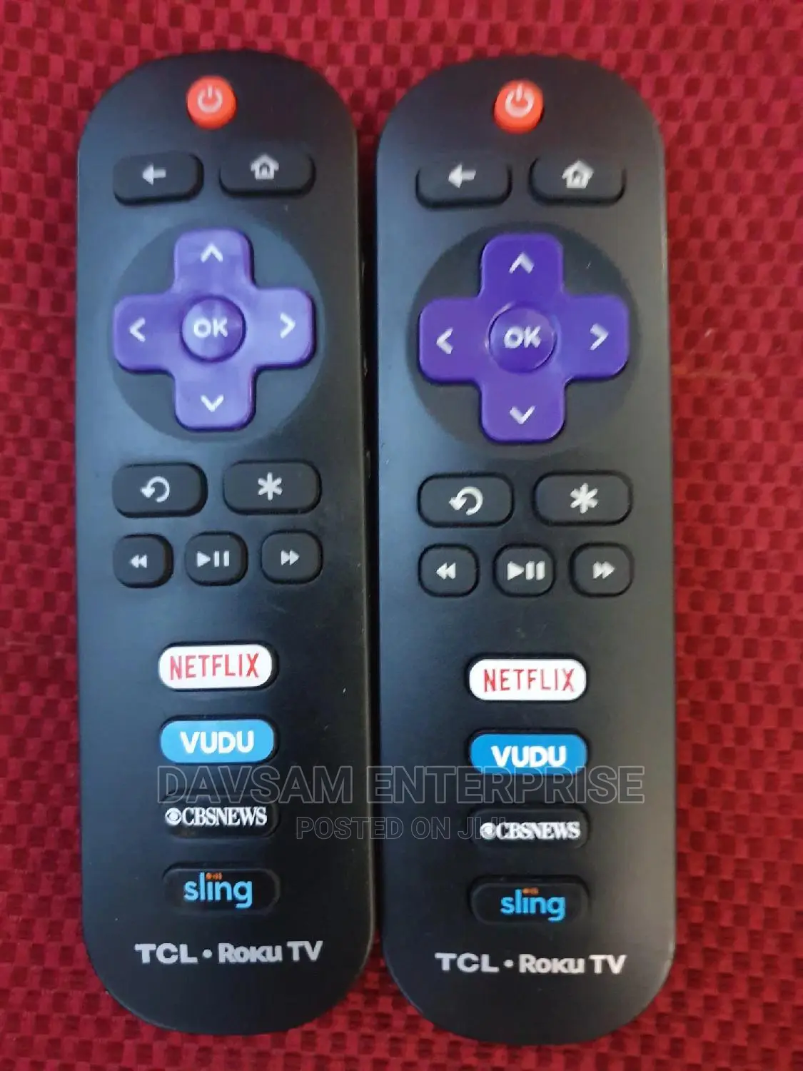 TCL ,Sharp and Hisense Roku Smart TV Remote