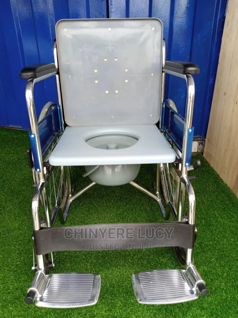 Long Back Commode Wheelchair, (Abs Commode)