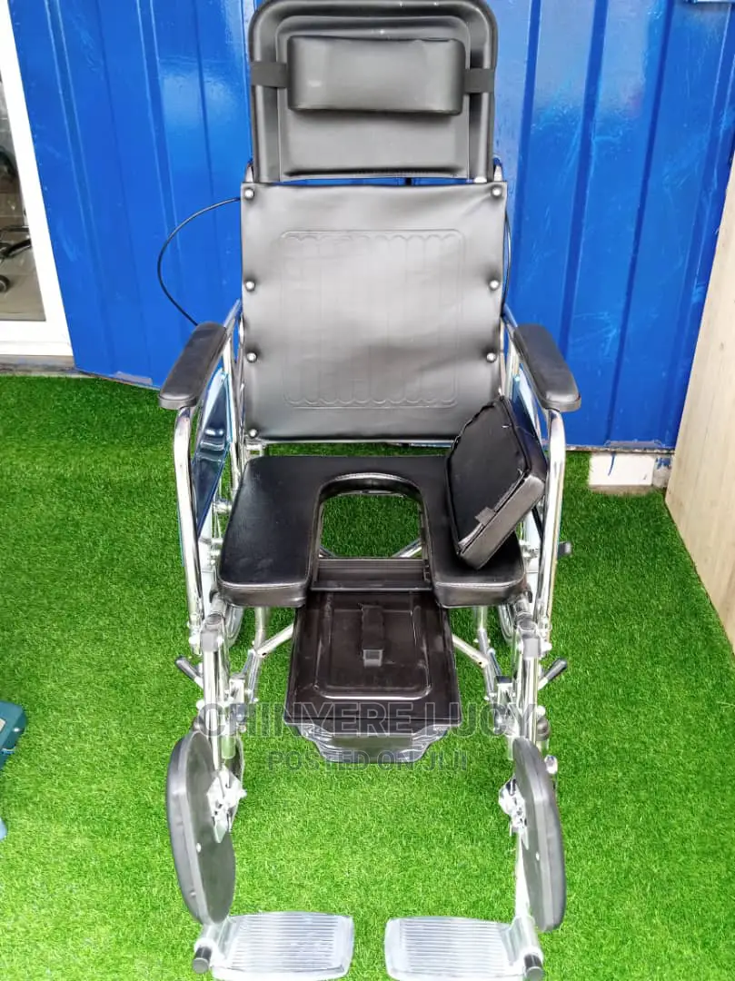 Long Back Commode Wheelchair, (Abs Commode)