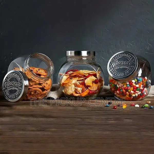 Mason Craft More Set of 3 Thilted Glass Jar.