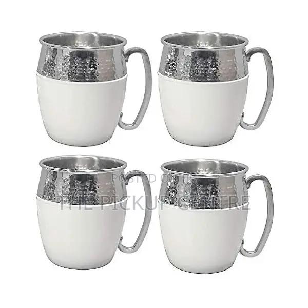 Member’S Mark Hammered Mule Mugs – 4 Pack ,White