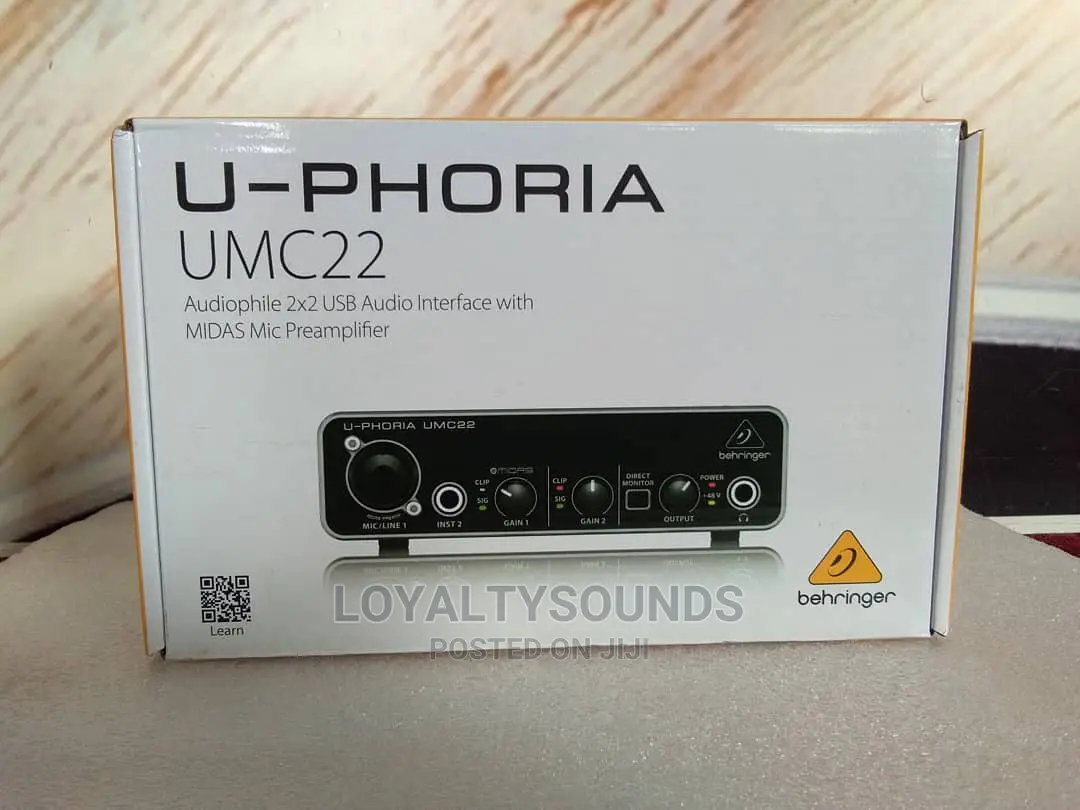 Behringer U-Phoria Umc22 Usb Audio Interface