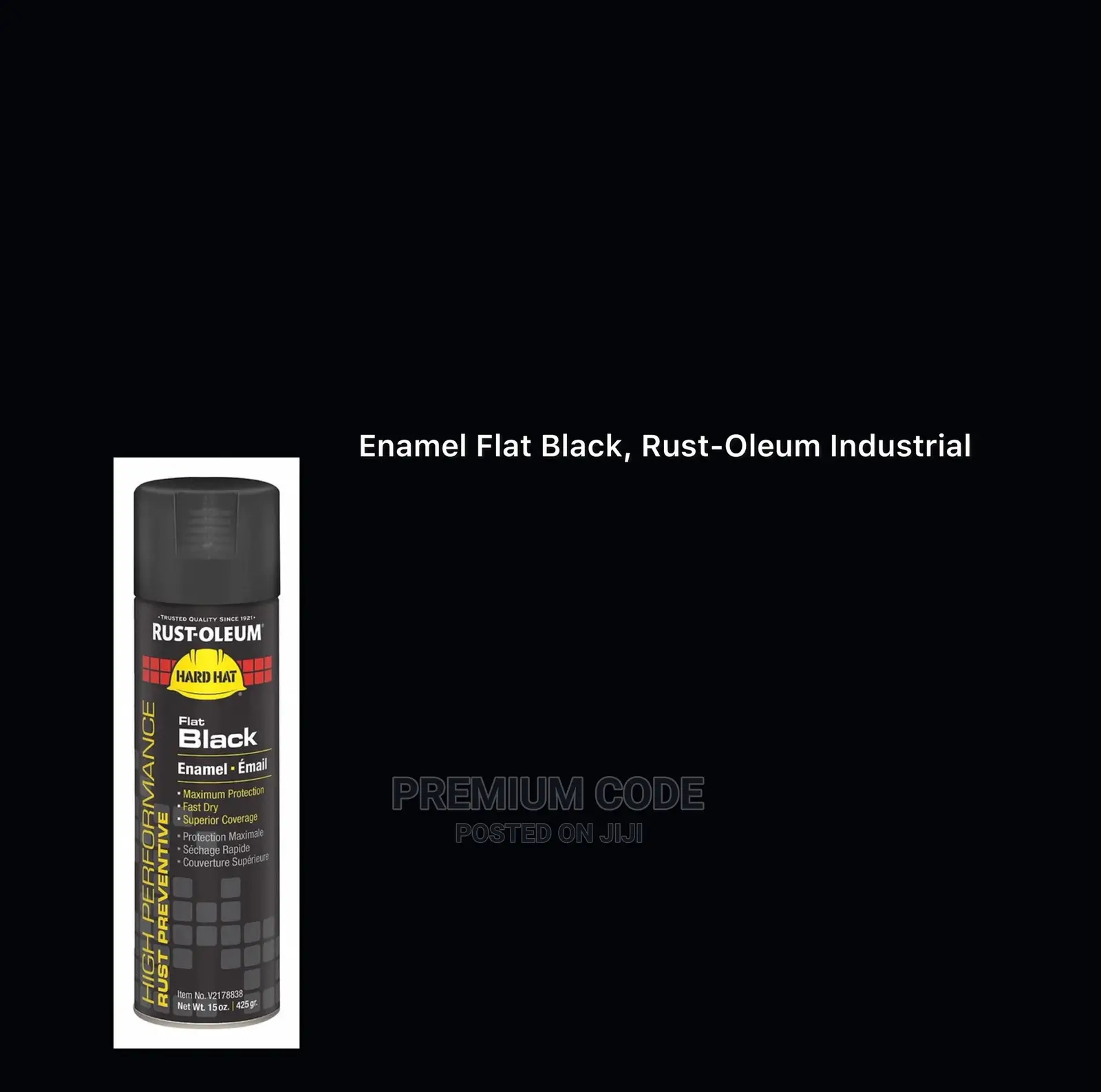 Flat Black Spray, Antirust Spray Rust-Oleum Industrial