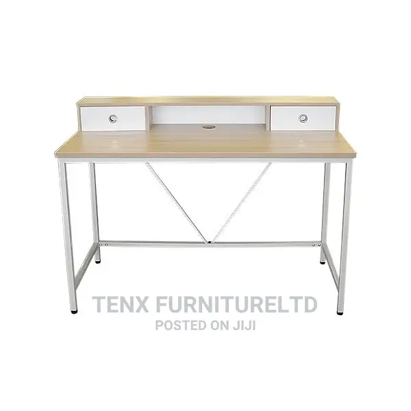 Computer Desk With Hutch and 2 Drawers