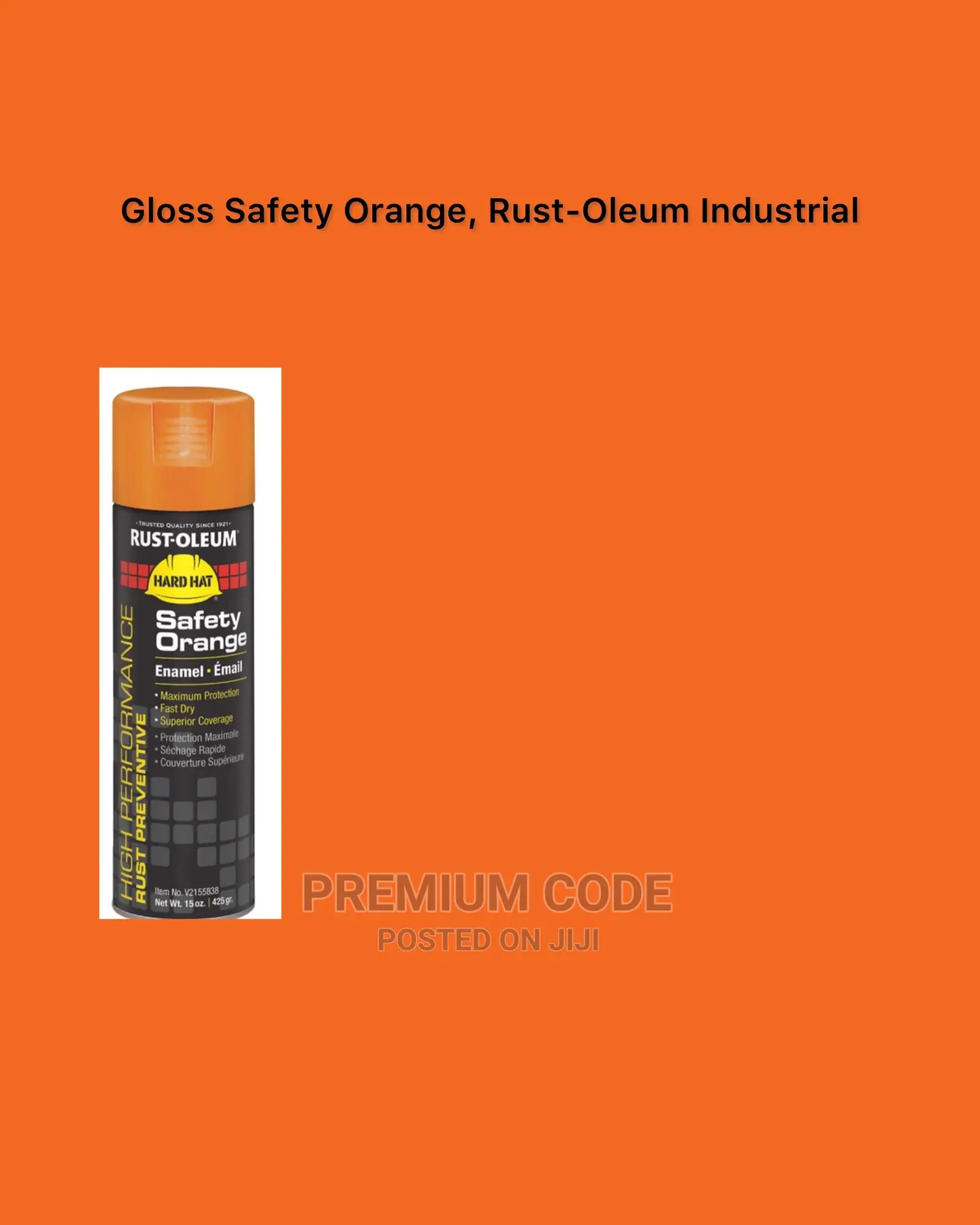 Gloss Safety Orange Spray, Rust-Oleum Industrial