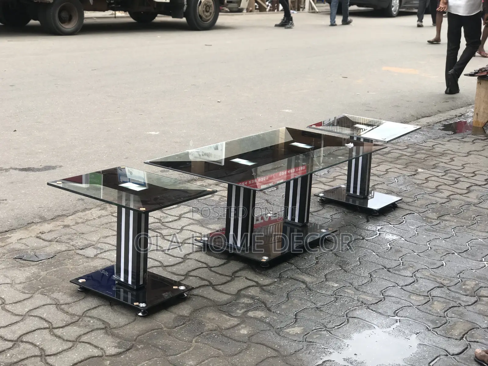 Center Table With Two Side Coffee Tables