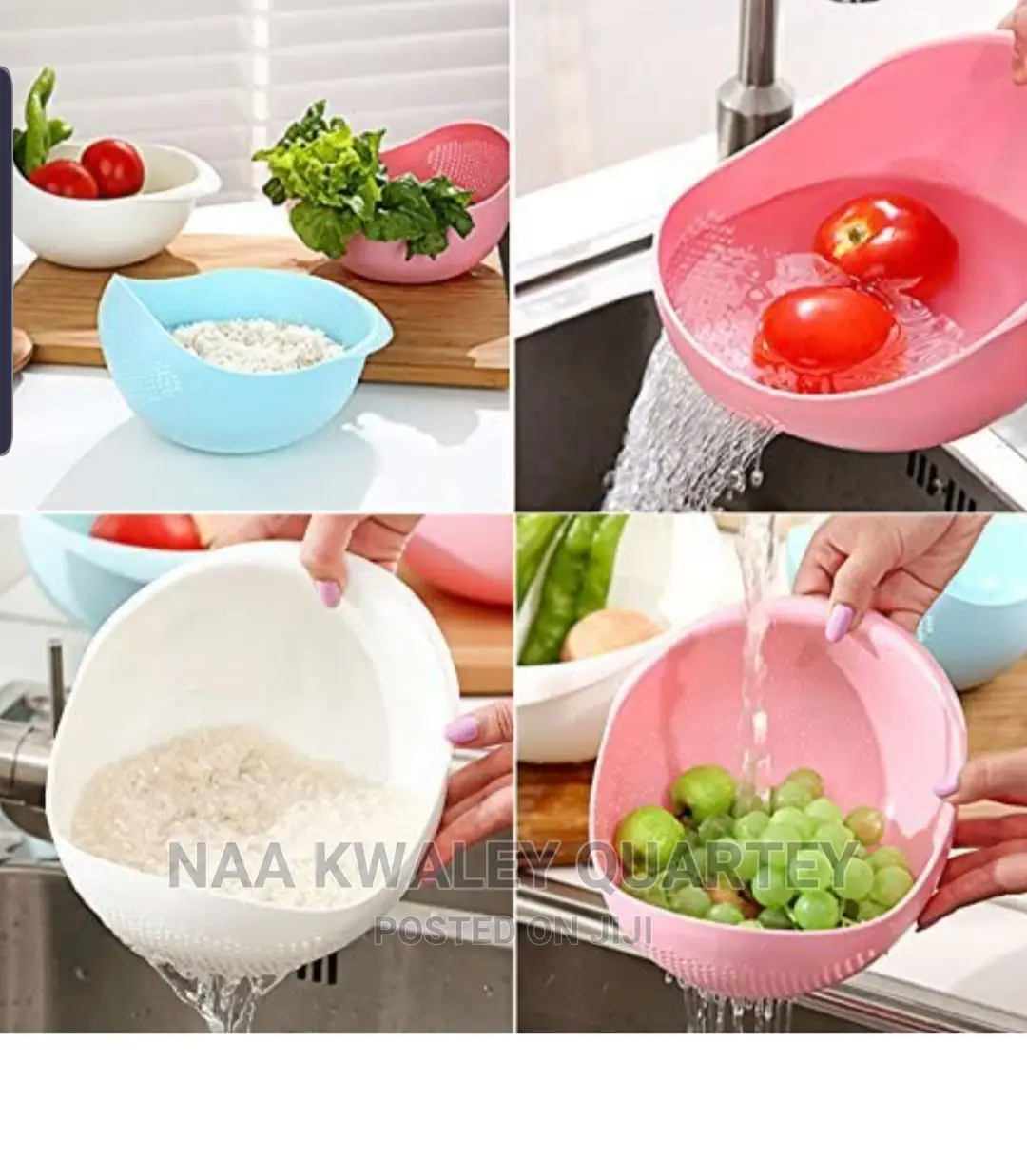Big and Medium Sized Rice or Vegetables Washing Bowls
