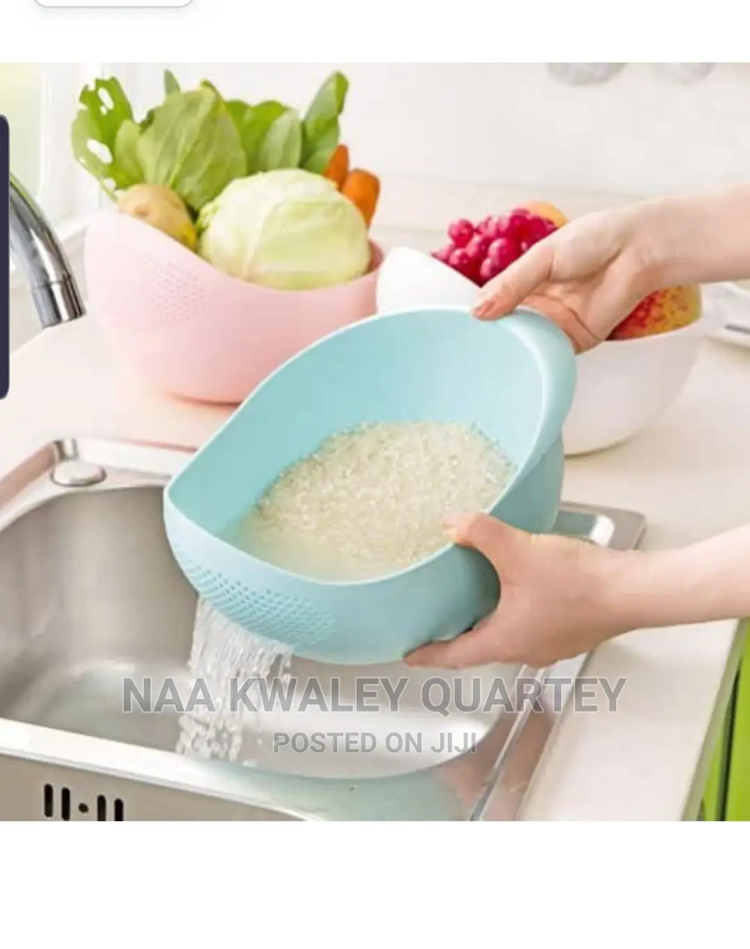 Big and Medium Sized Rice or Vegetables Washing Bowls