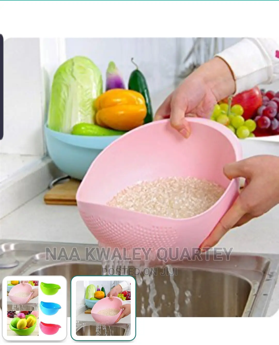 Big and Medium Sized Rice or Vegetables Washing Bowls