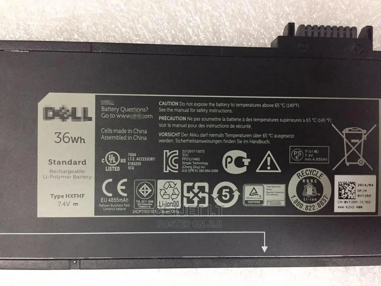 Toshiba, Dell, Hp Lenovo Etc Internal Batteries Available