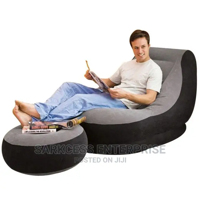 Intex Inflatable Sofa Air Bed - Grey/Black