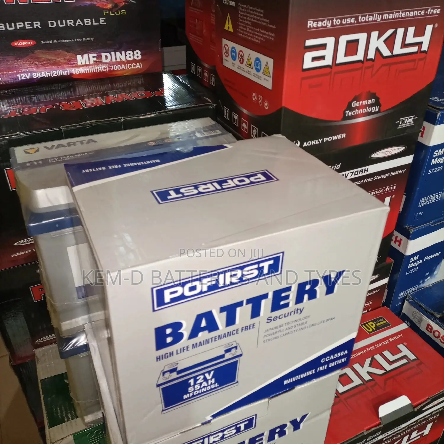 13 Plates Pofirst Battery + Delivery