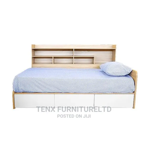 Kids Bed With Cabinet Shelf