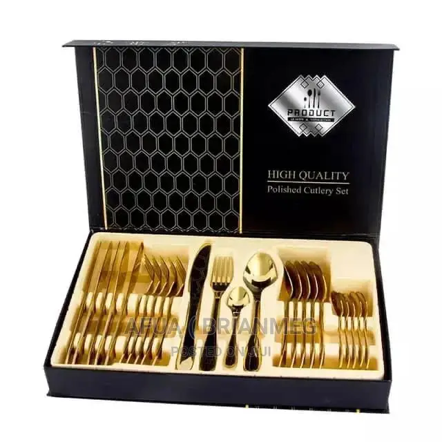 Gold Cutlery Set 24pis