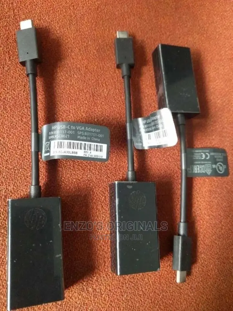 Type-C or USB-C to VGA HP Branded. Macbook 2017 to VGA