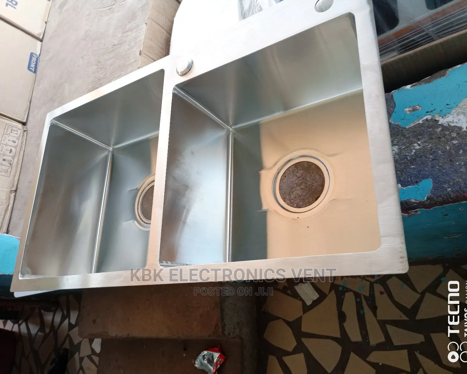 Stainless Silver + Fiber Kitchen Sink