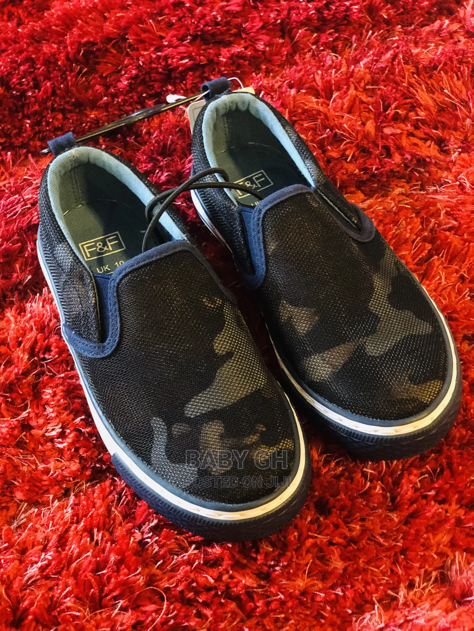 F F Blue Camouflage Sneakers