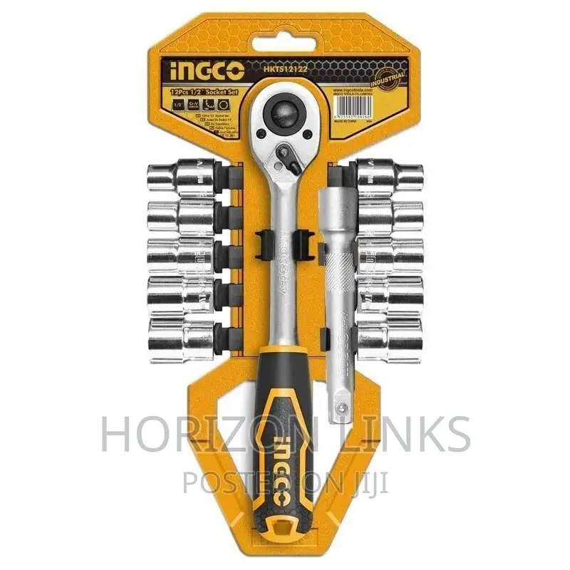 Ingco 12 Pieces 1/2′′ Socket Set