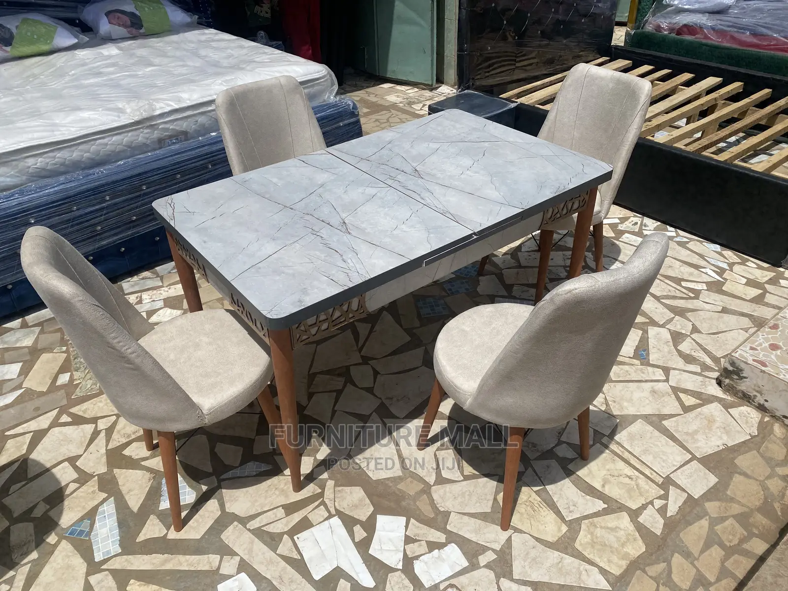 Neat 4 Chairs With Strong Table for Your Home . FD
