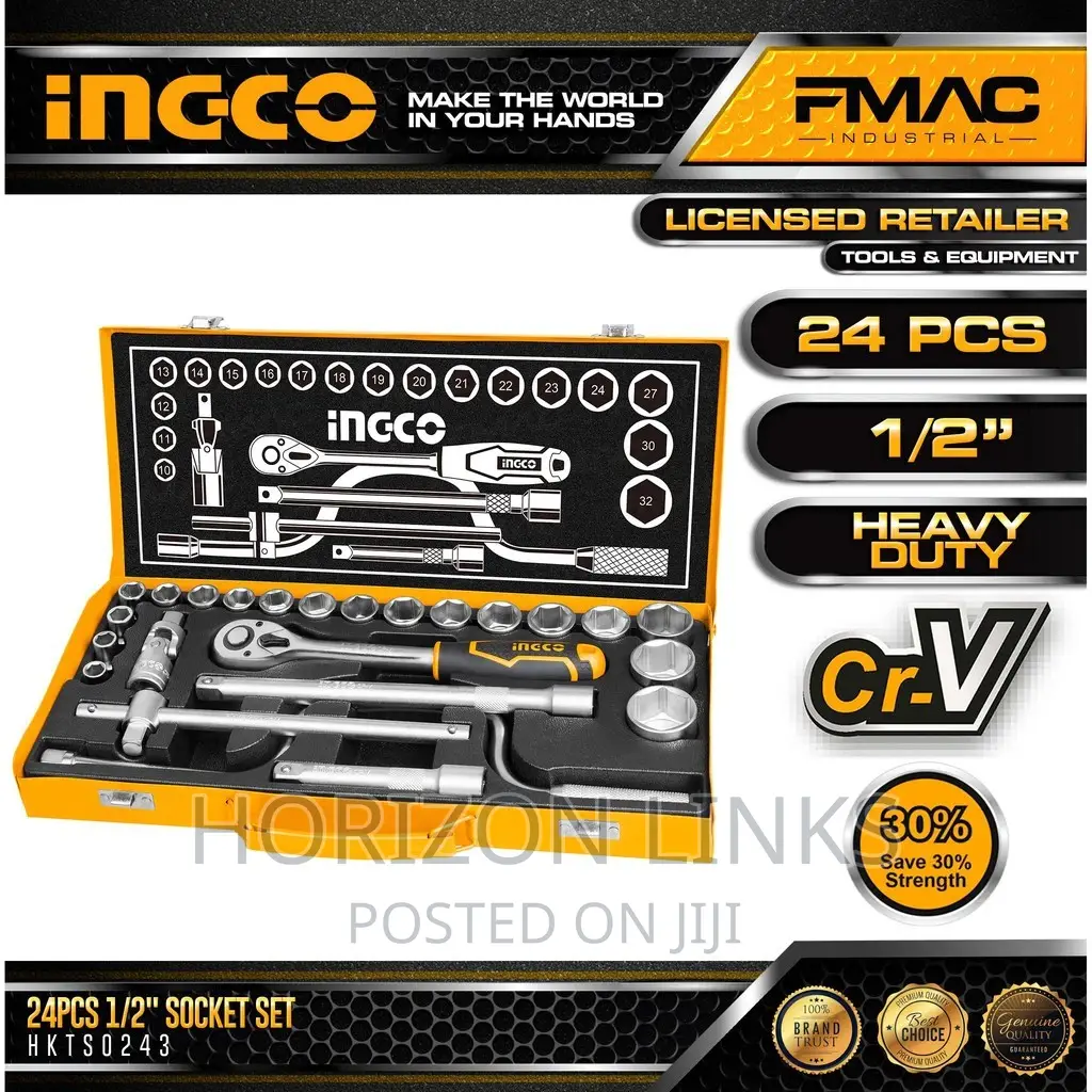Ingco 24pcs 1/2" Socket Set Hkts0243