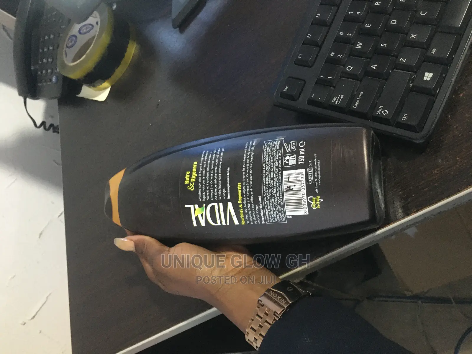 Vidal Natural Regenerative Body Wash Argan Oil Shower Gel