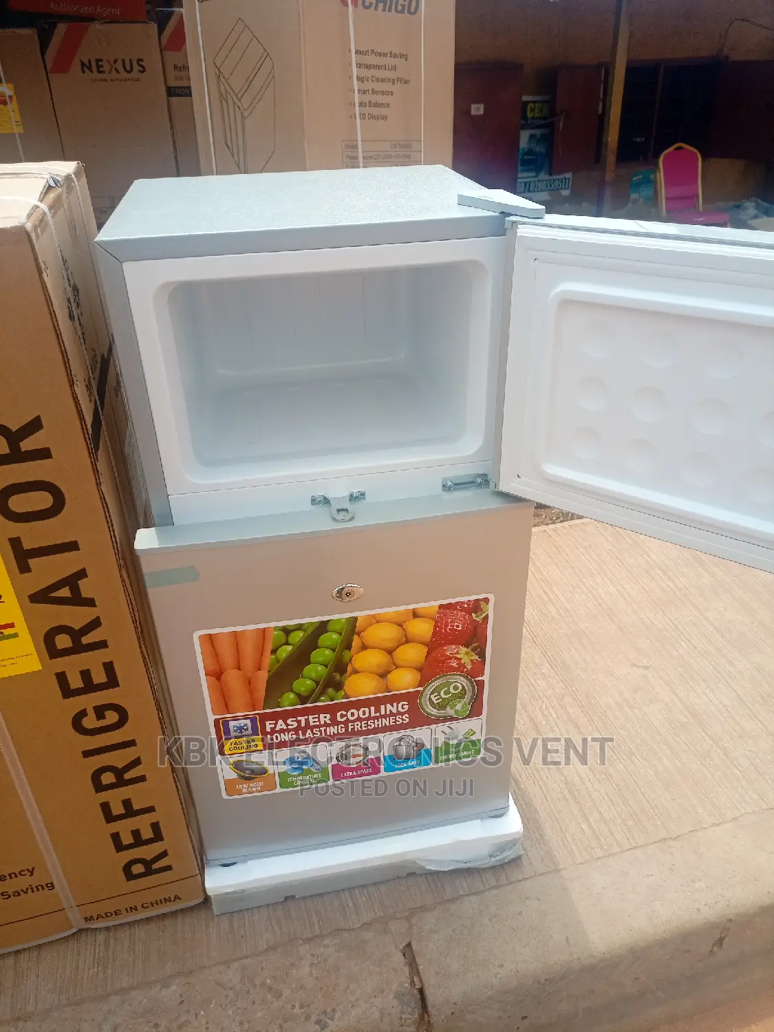 Belle Vie 85ltr Double Door Table Top Fridge