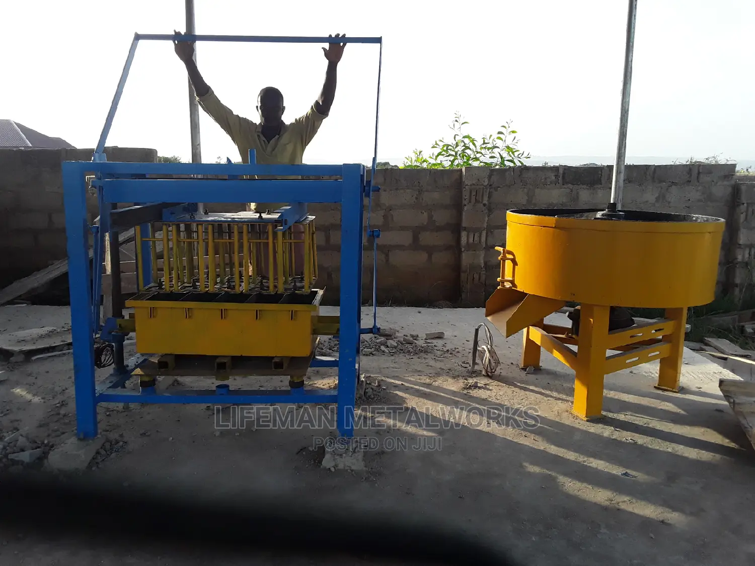 5 in 1 Block Machine With Pan Mixer