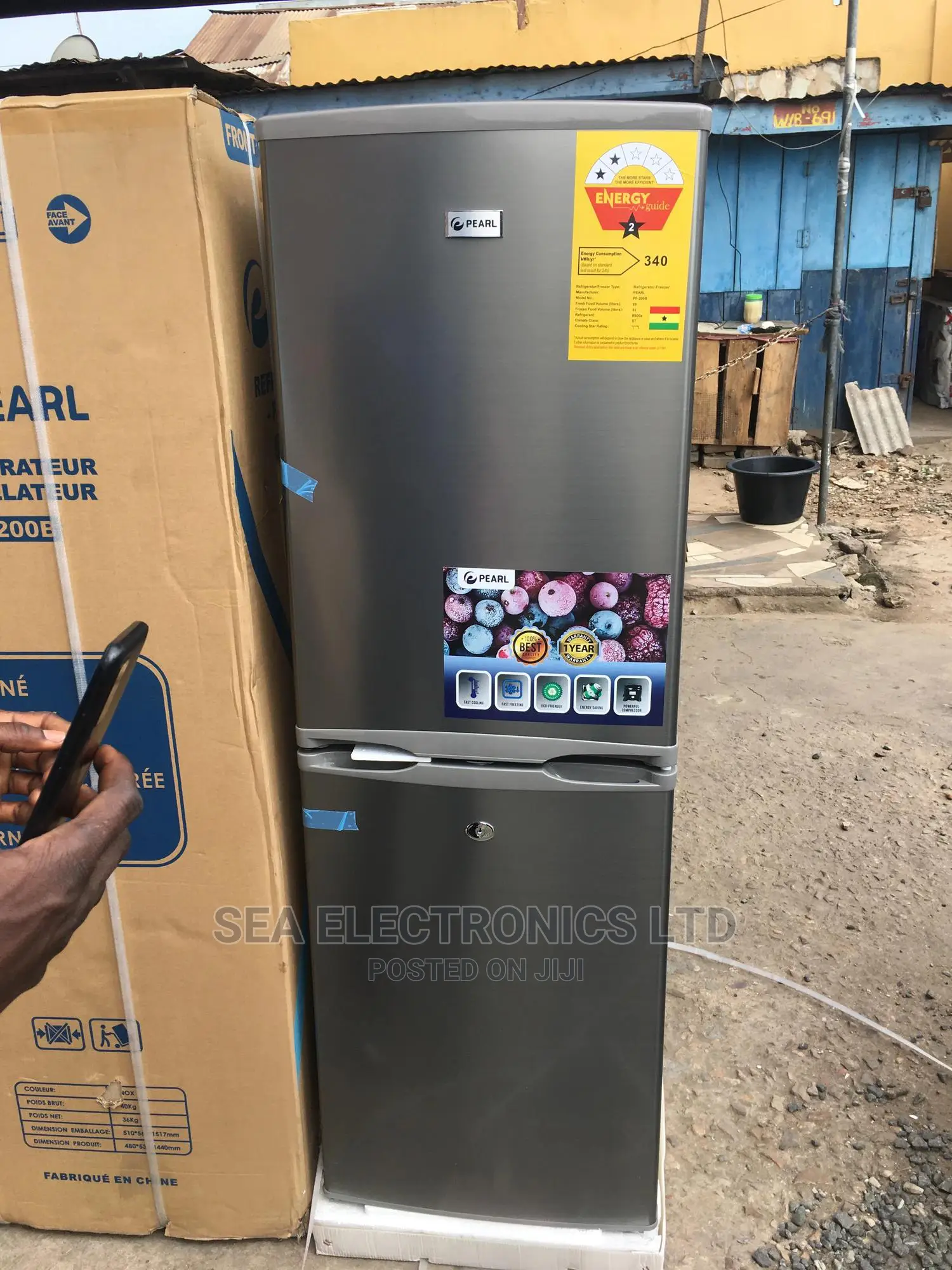 Pearl Double Door Fridge With Bottom Freezer (140 Litres)