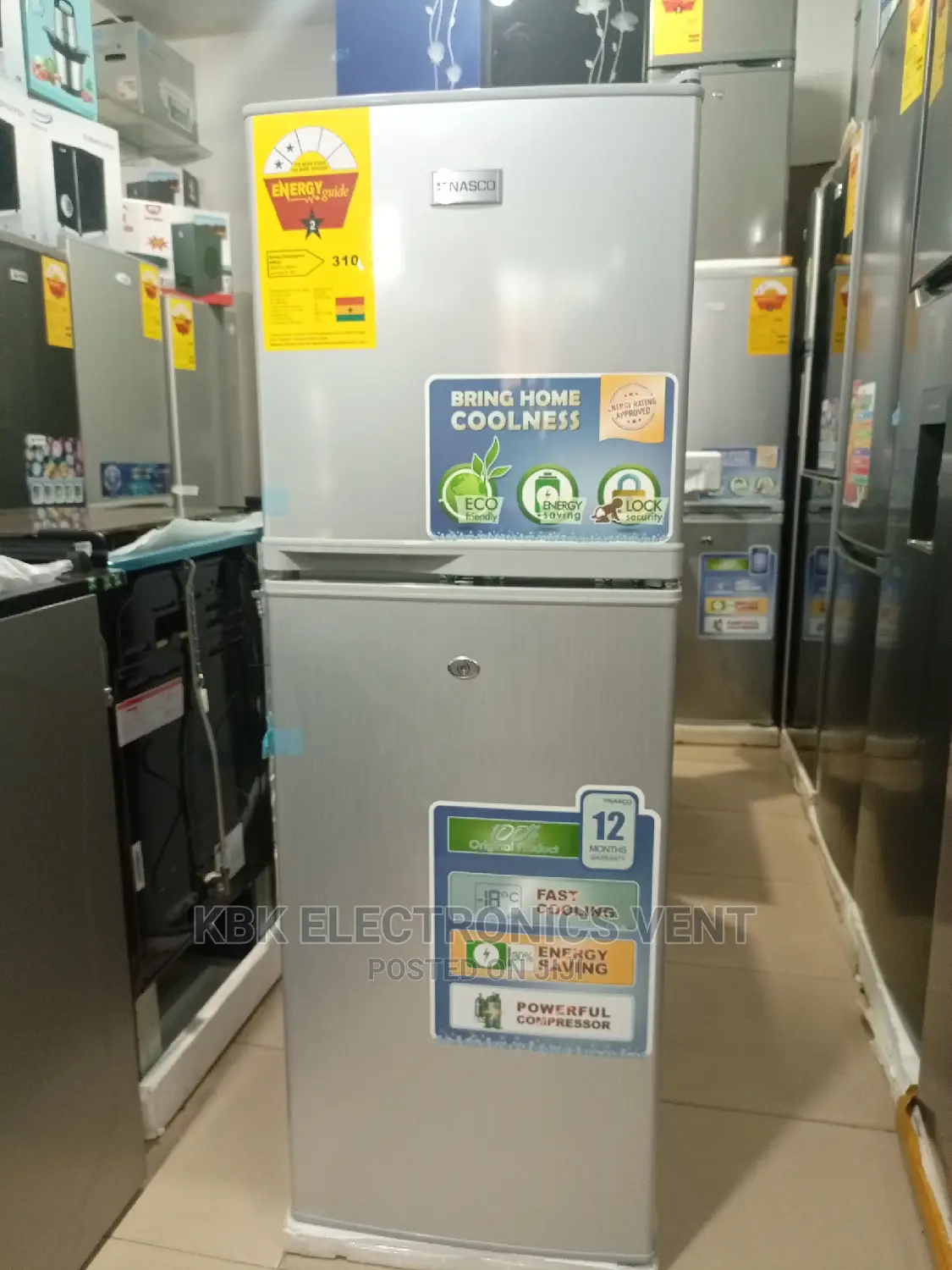 Nasco 138ltr(N2-20s) Double Door Refrigerator