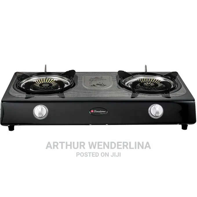 Binatone Table Top Stainless Steel Gas Cooker - Black