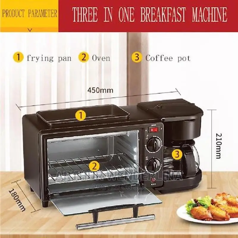 3 in 1 Breakfast Maker ( Frying,Roasting , Making Coffee)