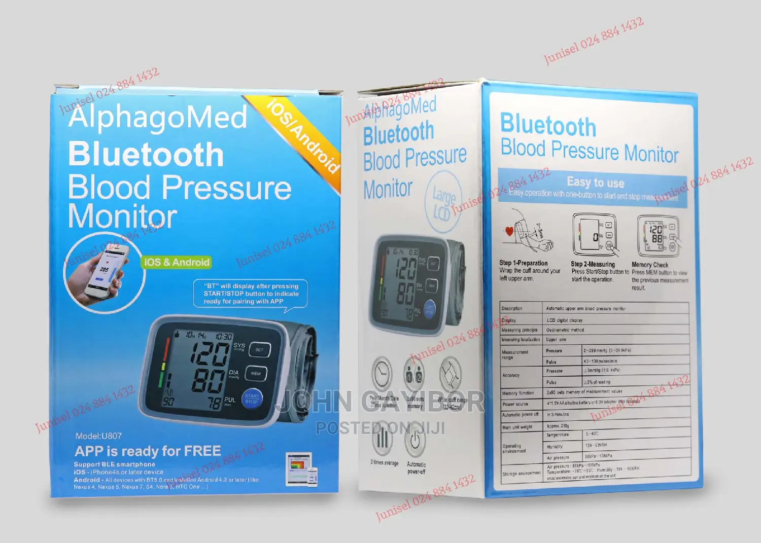1 Year Warranty BP Monitor With Bluetooth Function